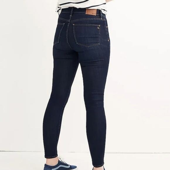 Madewell 9" Mid-Rise Skinny Jeans in Larkspur Wash: TENCEL™ Denim Edition Sz 30 - Picture 2 of 10